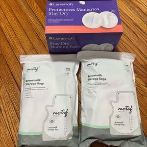 Nursing Supplies - Nursing Pads + Breast Milk Storage Bags
